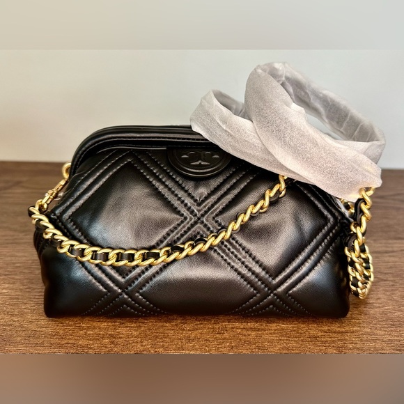 Tory Burch Handbags - New Tory Burch Fleming Soft Small Frame Crossbody in Black